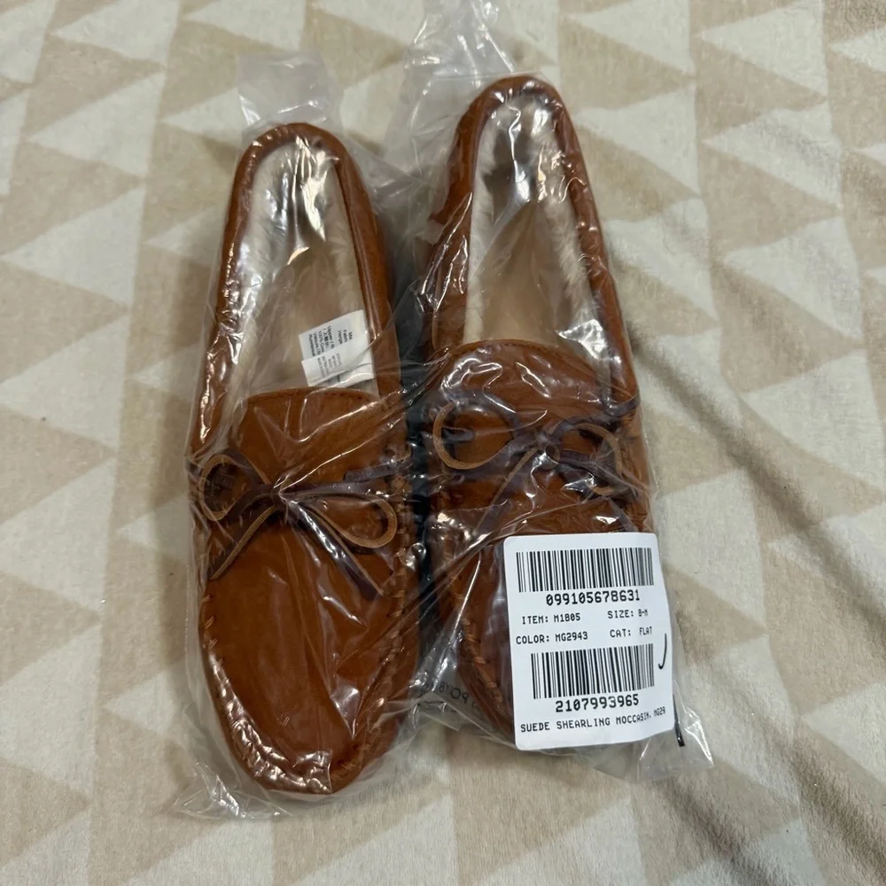 J crew Sherpa-lined suede slippers for men